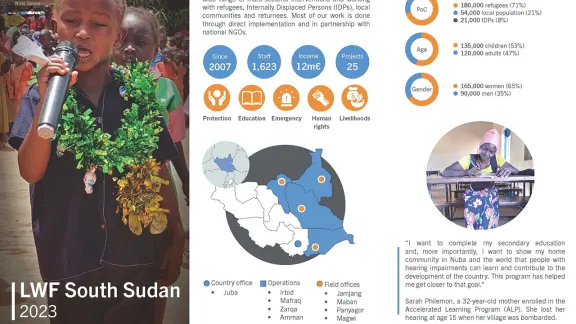LWF South Sudan Fact Sheet 2023 cover